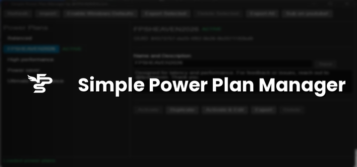 Windows Power Plan Manager