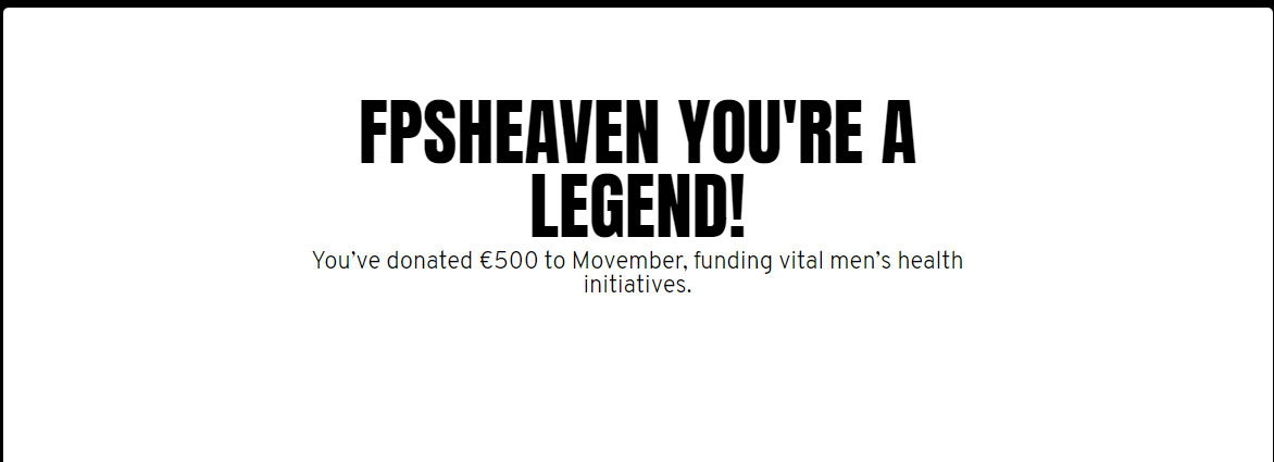 500 euro donation to Movember